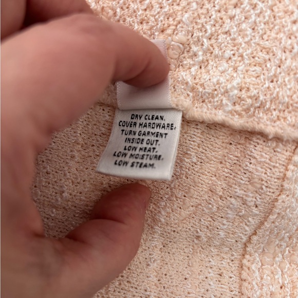 St. John Cream Textured Blazer with Black Accents - Picture 8 of 12